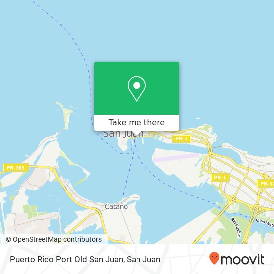Puerto Rico Port Old San Juan map