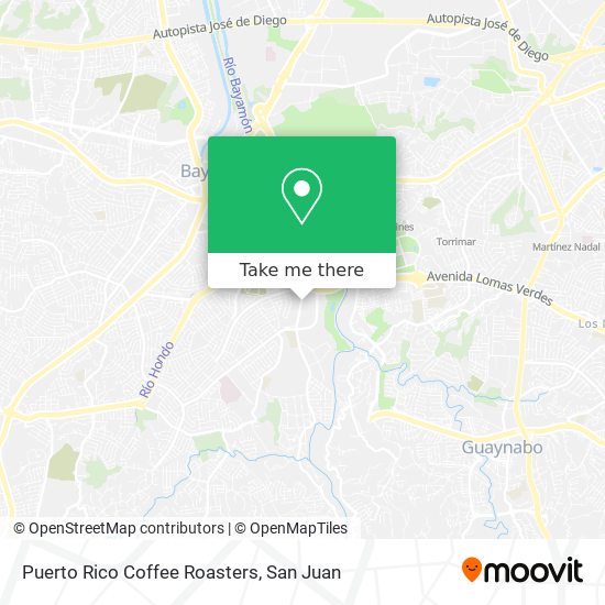 Puerto Rico Coffee Roasters map