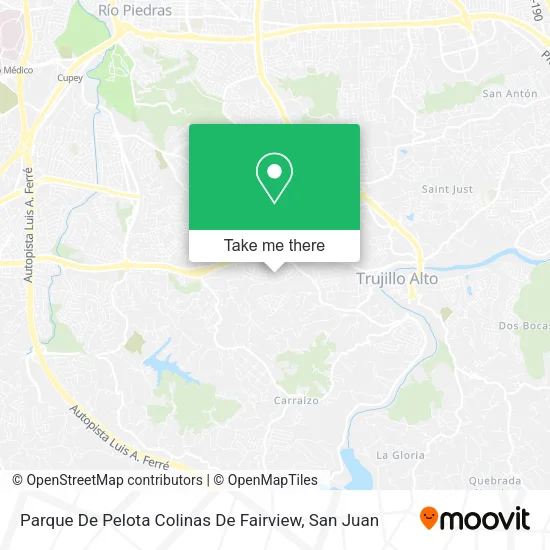 Mapa de Parque De Pelota Colinas De Fairview