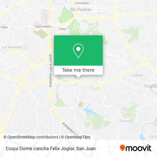 Coqui Dome cancha Felix Joglar map