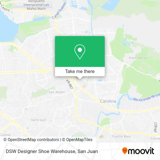 Mapa de DSW Designer Shoe Warehouse
