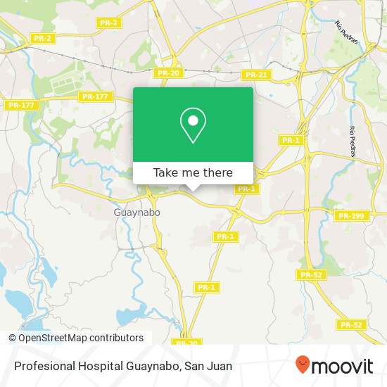 Profesional Hospital Guaynabo map