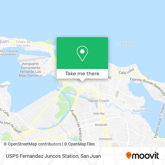 USPS Fernandez Juncos Station map