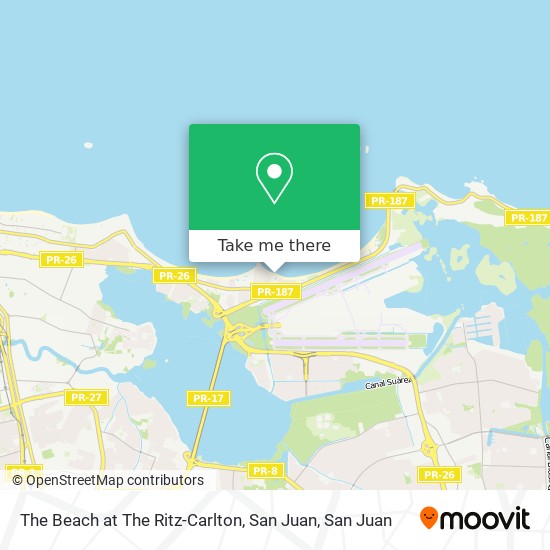 The Beach at The Ritz-Carlton, San Juan map