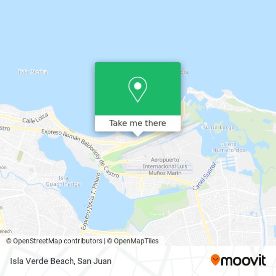 Isla Verde Beach map