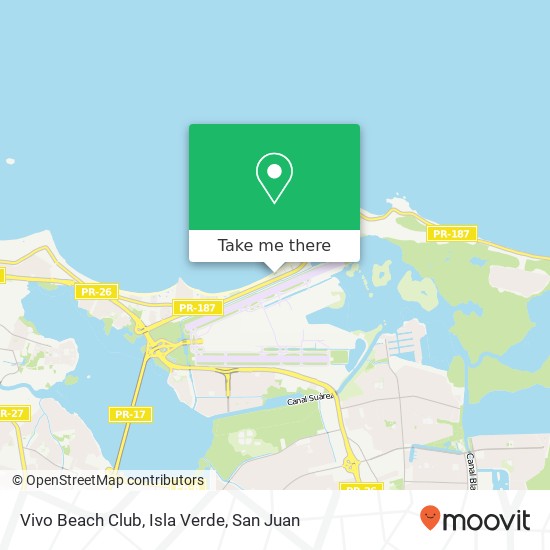 Vivo Beach Club, Isla Verde map