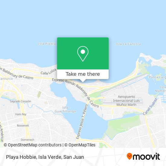 Playa Hobbie, Isla Verde map