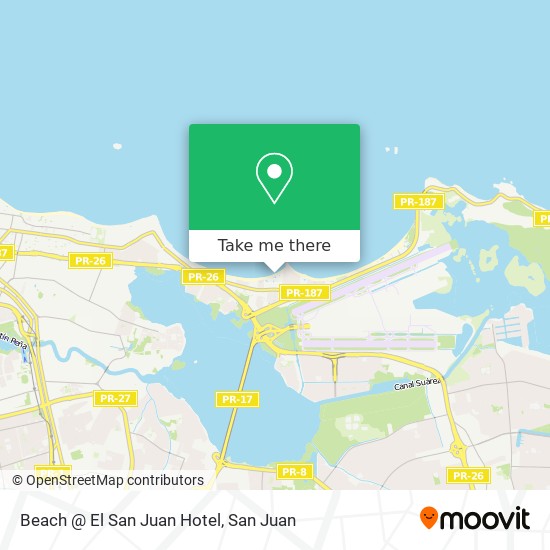 Beach @ El San Juan Hotel map