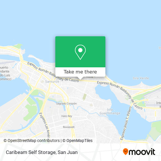 Caribeam Self Storage map