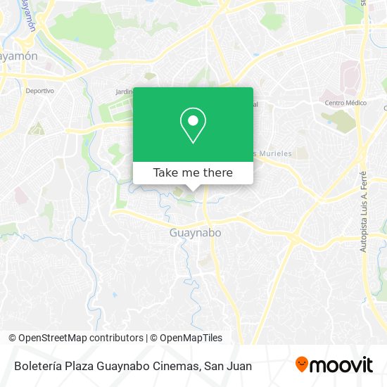 Boletería Plaza Guaynabo Cinemas map