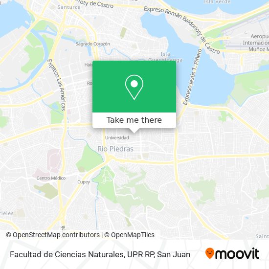 Mapa de Facultad de Ciencias Naturales, UPR RP