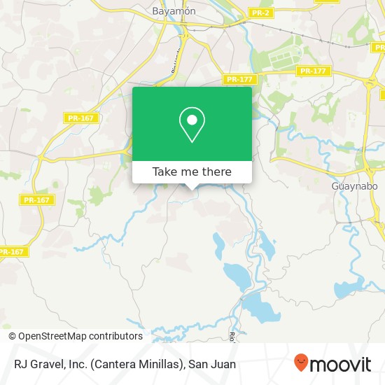 Mapa de RJ Gravel, Inc. (Cantera Minillas)