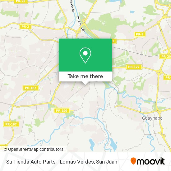 Mapa de Su Tienda Auto Parts - Lomas Verdes