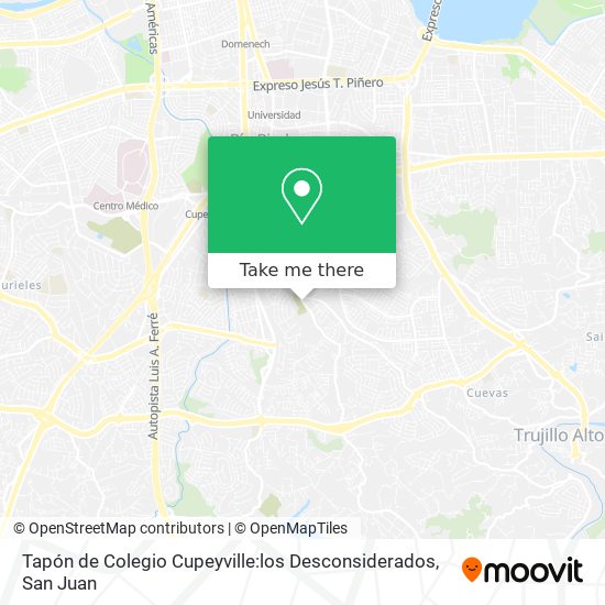 Tapón de Colegio Cupeyville:los Desconsiderados map
