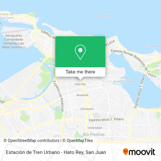 Mapa de Estación de Tren Urbano - Hato Rey