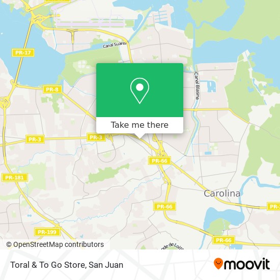 Toral & To Go Store map