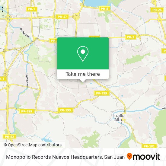 Monopolio Records Nuevos Headquarters map