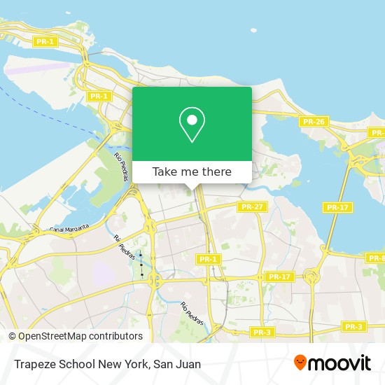 Trapeze School New York map
