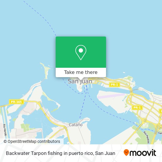 Backwater Tarpon fishing in puerto rico map
