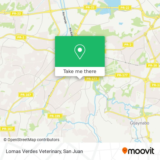 Lomas Verdes Veterinary map