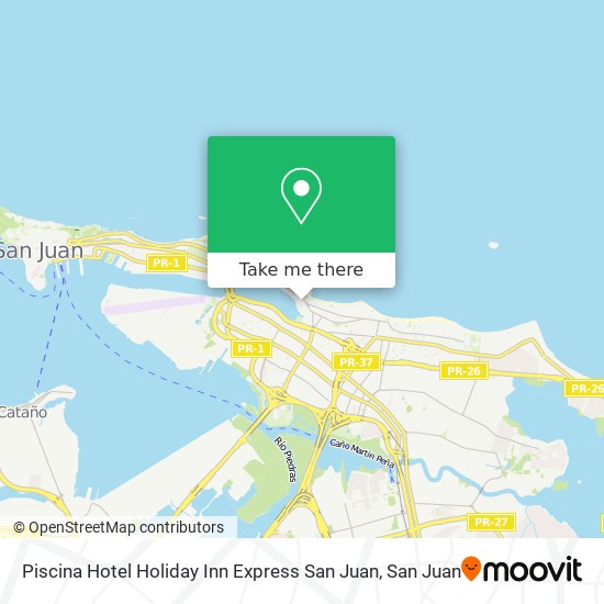 Piscina Hotel Holiday Inn Express San Juan map