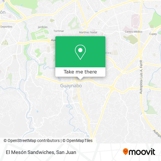 Mapa de El Mesón Sandwiches