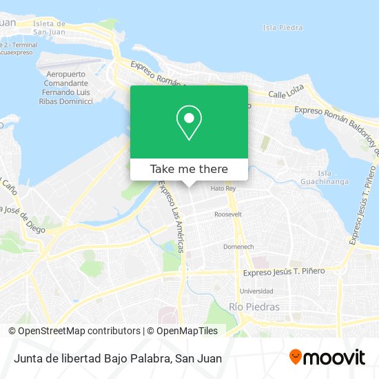 Junta de libertad Bajo Palabra map