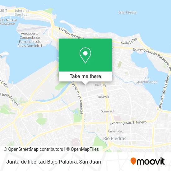 Junta de libertad Bajo Palabra map