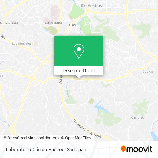 Laboratorio Clinico Paseos map