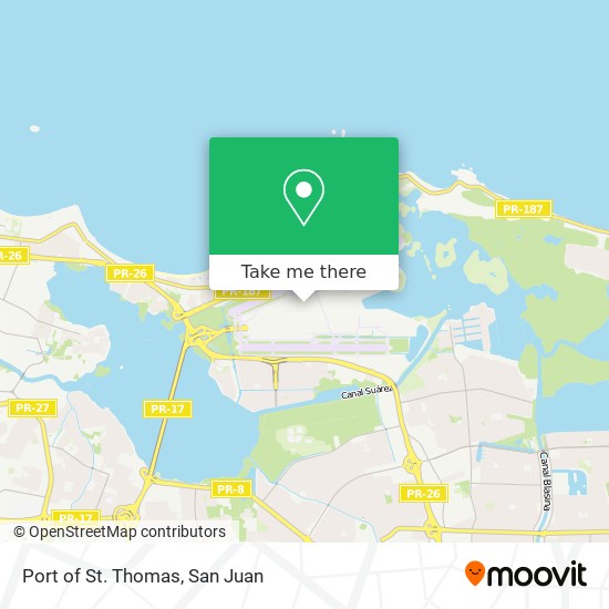 Port of St. Thomas map