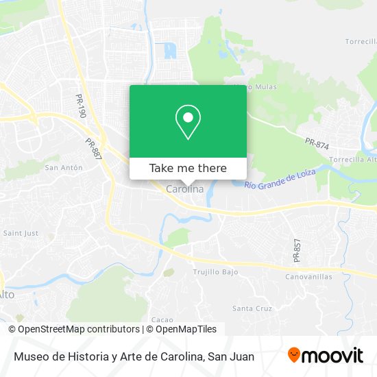 Museo de Historia y Arte de Carolina map