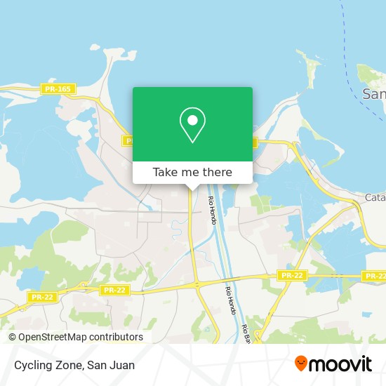 Cycling Zone map
