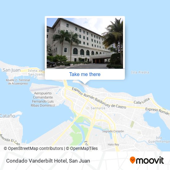 Condado Vanderbilt Hotel map