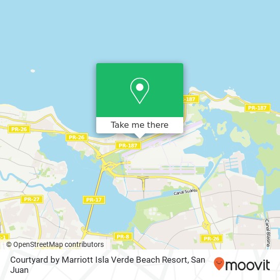 Courtyard by Marriott Isla Verde Beach Resort map