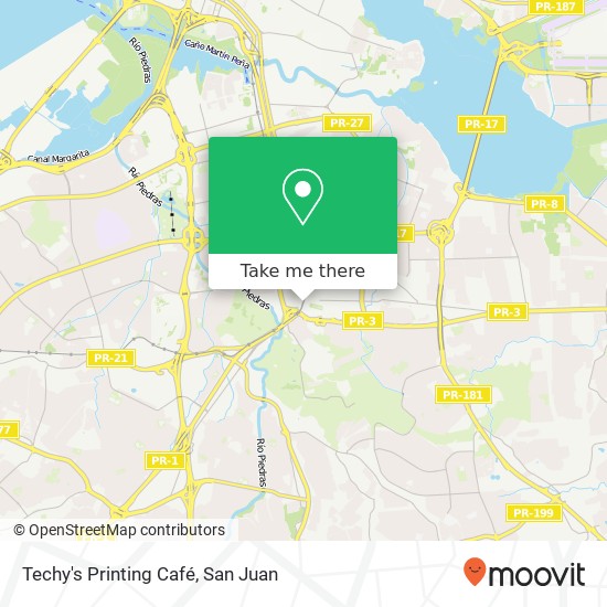 Techy's Printing Café map