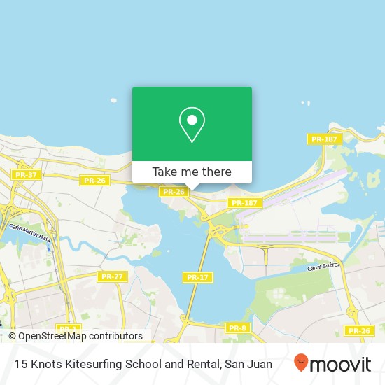 15 Knots Kitesurfing School and Rental map