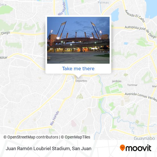 Juan Ramón Loubriel Stadium map