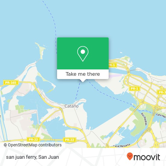 san juan ferry map
