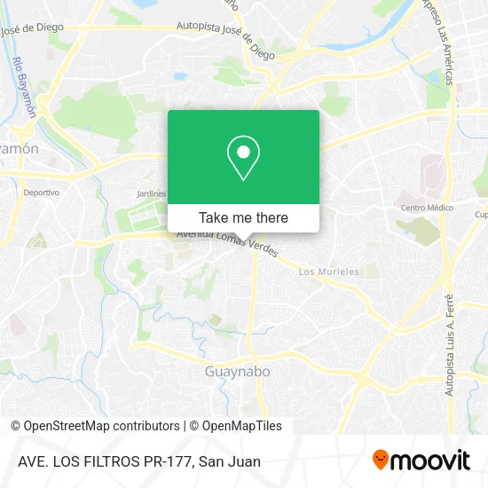 AVE. LOS FILTROS PR-177 map