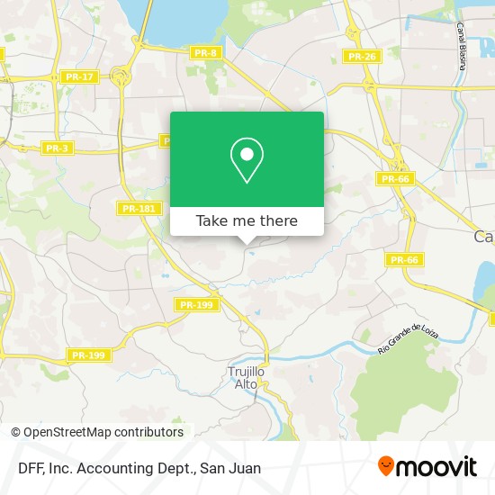 DFF, Inc. Accounting Dept. map