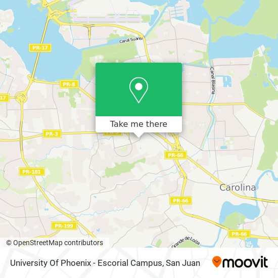 University Of Phoenix - Escorial Campus map