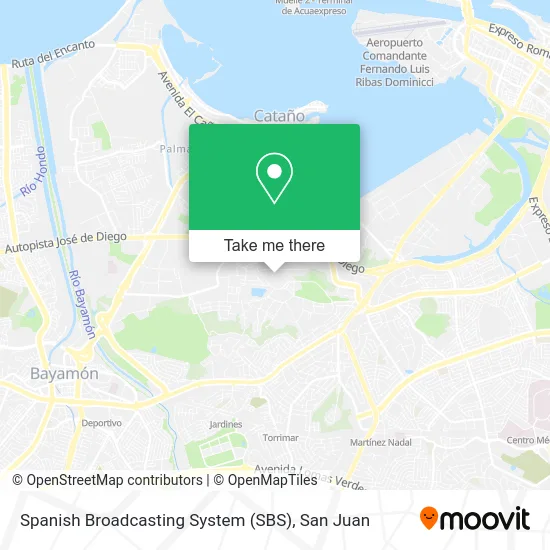 Spanish Broadcasting System (SBS) map