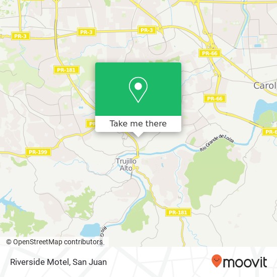 Riverside Motel map