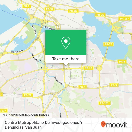Centro Metropolitano De Investigaciones Y Denuncias map