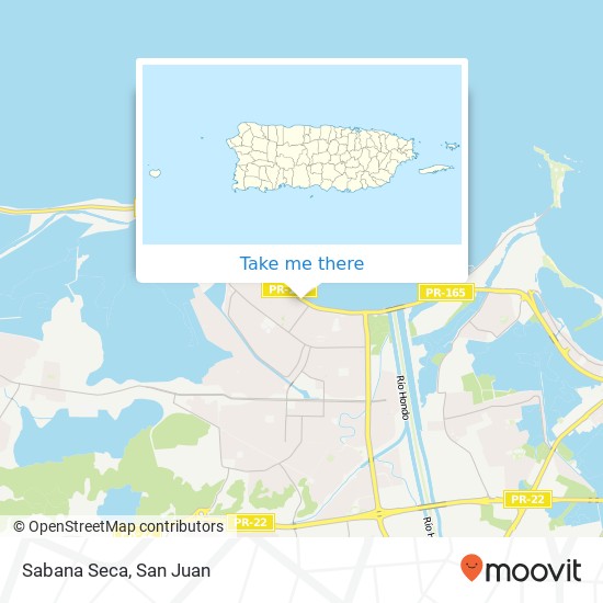 Sabana Seca map