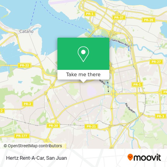 Hertz Rent-A-Car map