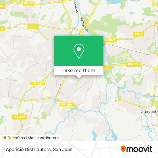 Aparicio Distributors map