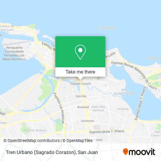 Tren Urbano (Sagrado Corazon) map