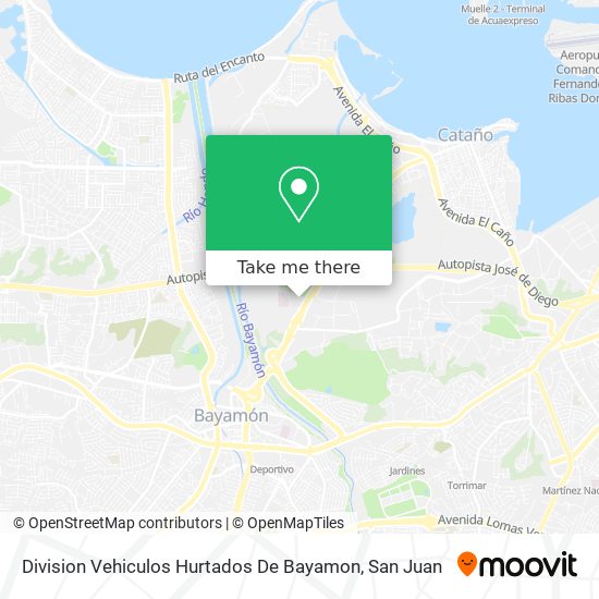 Division Vehiculos Hurtados De Bayamon map