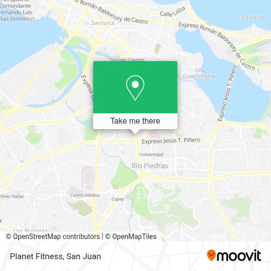 Mapa de Planet Fitness